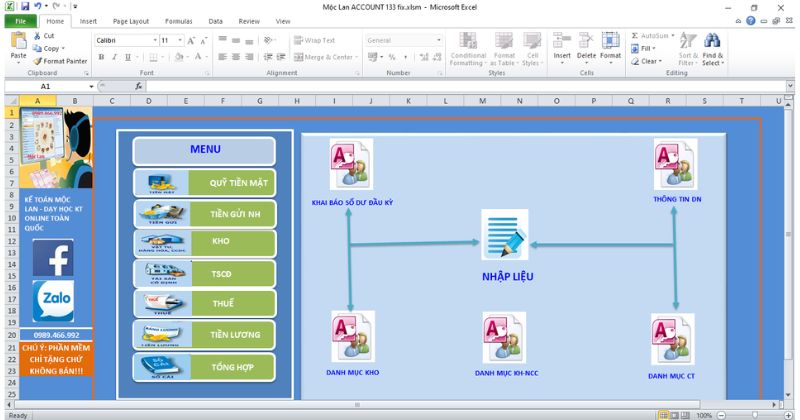 Phần mềm kế toán Excel