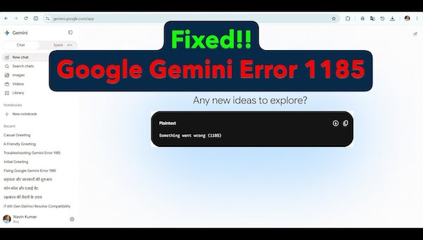 Lỗi 1185 Gemini
